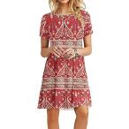 春夏の主役！MOLERANIのボヘミアン風レッド花柄ゆったりTシャツワンピース