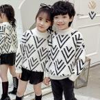 SALE開催！女の子のかわいさを引き立てる幾何学柄ニットセーター