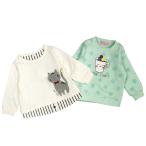 可愛いガールズベビー福袋！長袖トレーナー2枚入り