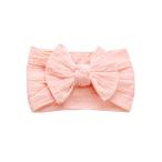 赤ちゃんにぴったり！スモーキーピンクの柔らかヘアバンド