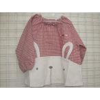 【可愛さと実用性を兼ね備えた】ビッグウサギの女児スモック：赤100cmで汚れても安心！