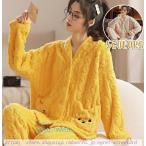 ふわふわ暖か♡冬にぴったり！韓国風レディースフランネルパジャマ新作登場