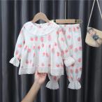 可愛いフリル付きキッズパジャマでお部屋時間をもっと楽しく！