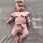 秋冬にぴったり！可愛いロンパース＆ロングパンツセット