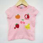ミキハウス フルーツ柄半袖Ｔシャツ 90サイズ 女の子用ピンク【USED美品】