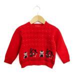 ファミリアの赤いセーターで、ベビーの愛らしさを引き立てよう！