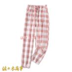 寒い季節にぴったり！ふわふわもこもこ格子縞あったかパンツ