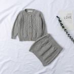 可愛いグレーの80cmニットセットアップで特別な日を彩ろう！