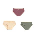 マタニティライフを彩る！グリーン×レッド×ベージュのショーツ3枚セット