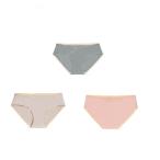 ☆ピンク×ブルー×グレー☆Lサイズマタニティショーツ3枚セットで快適なマタニティライフを！