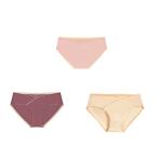☆ピンク×レッド×ベージュ☆XLサイズのマタニティショーツ3枚セットで快適なマタニティライフを！
