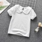 キッズの夏を彩る！☆ホワイト☆120cm丸襟カットソーの魅力