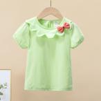 春夏秋冬、子供の魅力を引き出す！☆グリーン☆80cm丸襟カットソーのご紹介