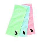 Top Laboの綿100%お手拭きタオルキャット3色組：タオルバーにぴったりのスリムスタイル