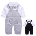 赤ちゃんの魅力を引き立てる！蝶ネクタイ付きロンパースサロペット