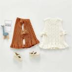 可愛さと暖かさが詰まったキッズニットベスト！女の子にぴったりのアイテム