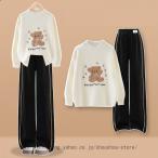 可爱的熊猫尼特塞+牛仔裤儿童套装：春秋冬穿搭必备！