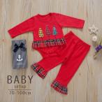 チェック柄フリルが魅力！赤ちゃんのためのかわいいセットアップ