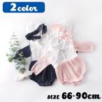 赤ちゃんにぴったり！可愛いロンパースと帽子の2点セット