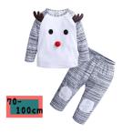 かわいさ満点！トナカイデザインの子供服セットアップ