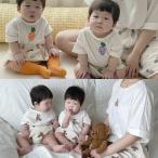 親子で楽しむ可愛いくまパジャマ！春夏にぴったりのセットアップ