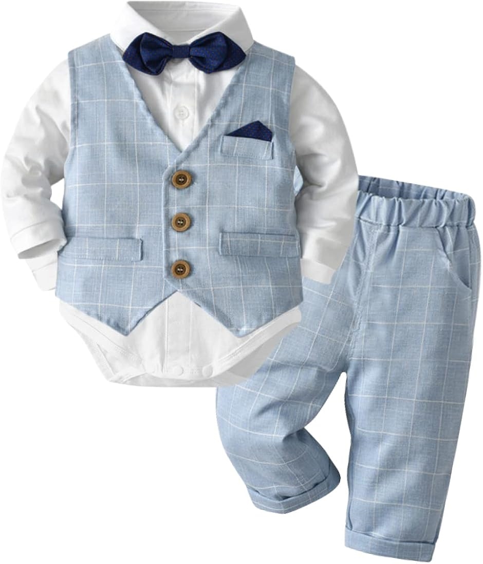 男の子のためのフォーマルベストセットで特別な日を華やかに！