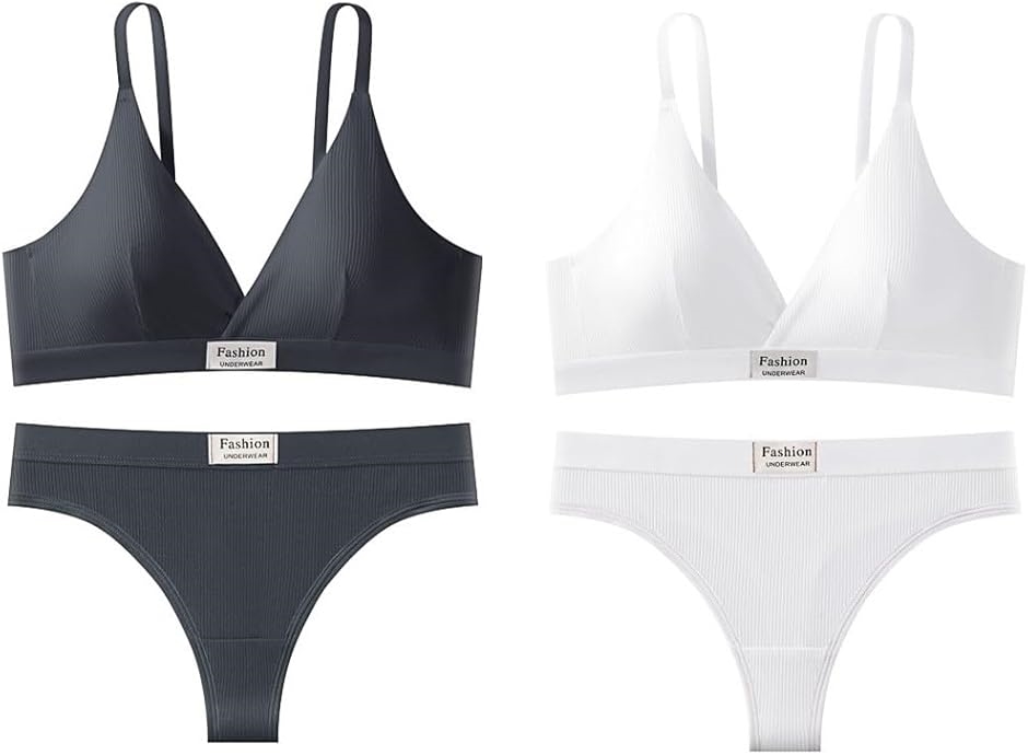 ノンワイヤーブラ上下セットで快適とセクシーを両立！