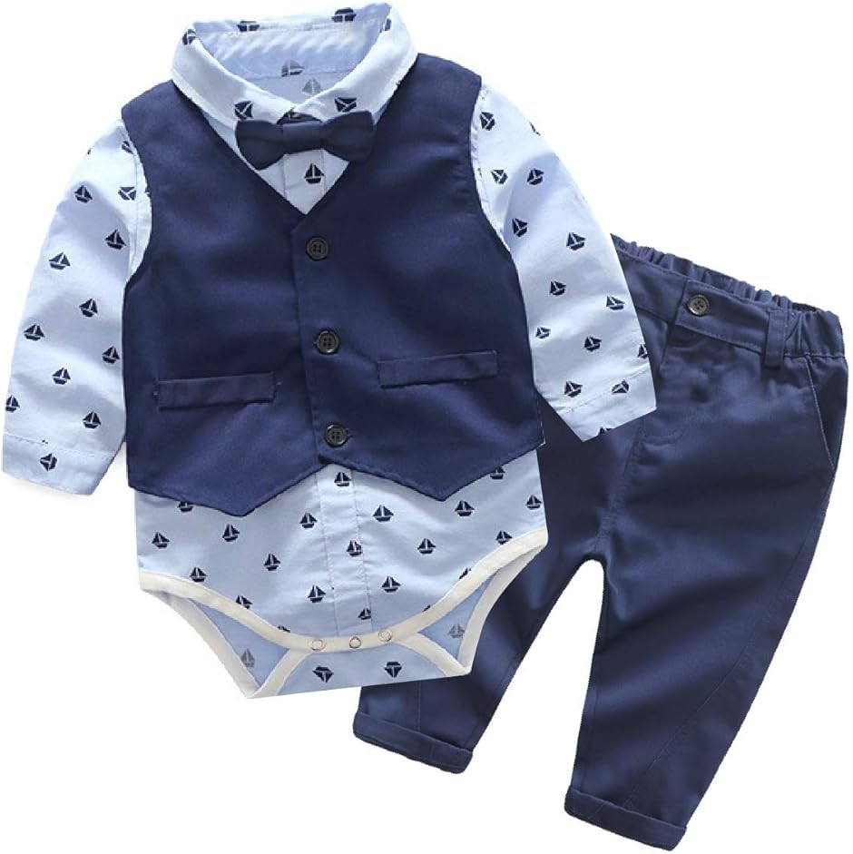 赤ちゃんの初めてのフォーマルウェア！ブルースーツで紳士デビュー