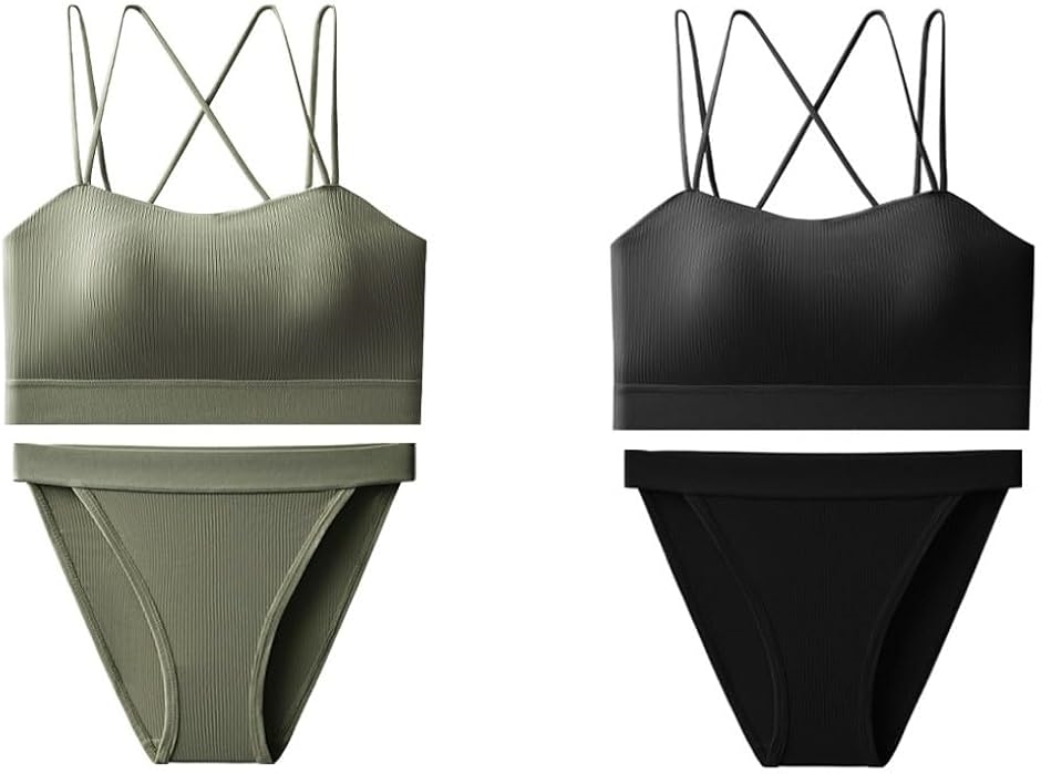 快適さとスタイルを両立！バッククロスデザインのスポーツブラ＆ショーツセット